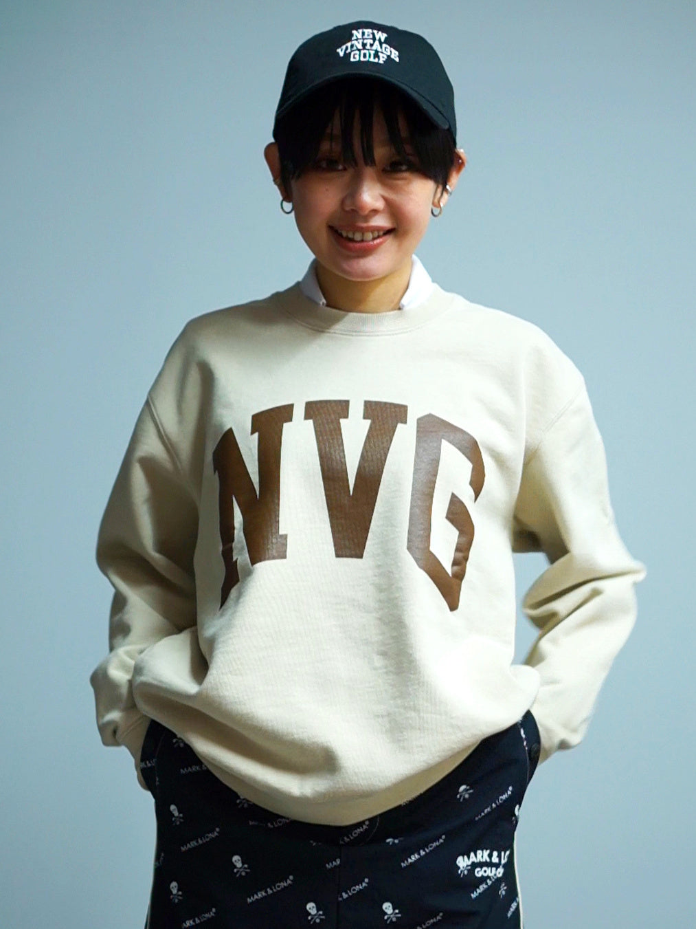 NVG New Used Crew Sweat Shirt(BEIGE)