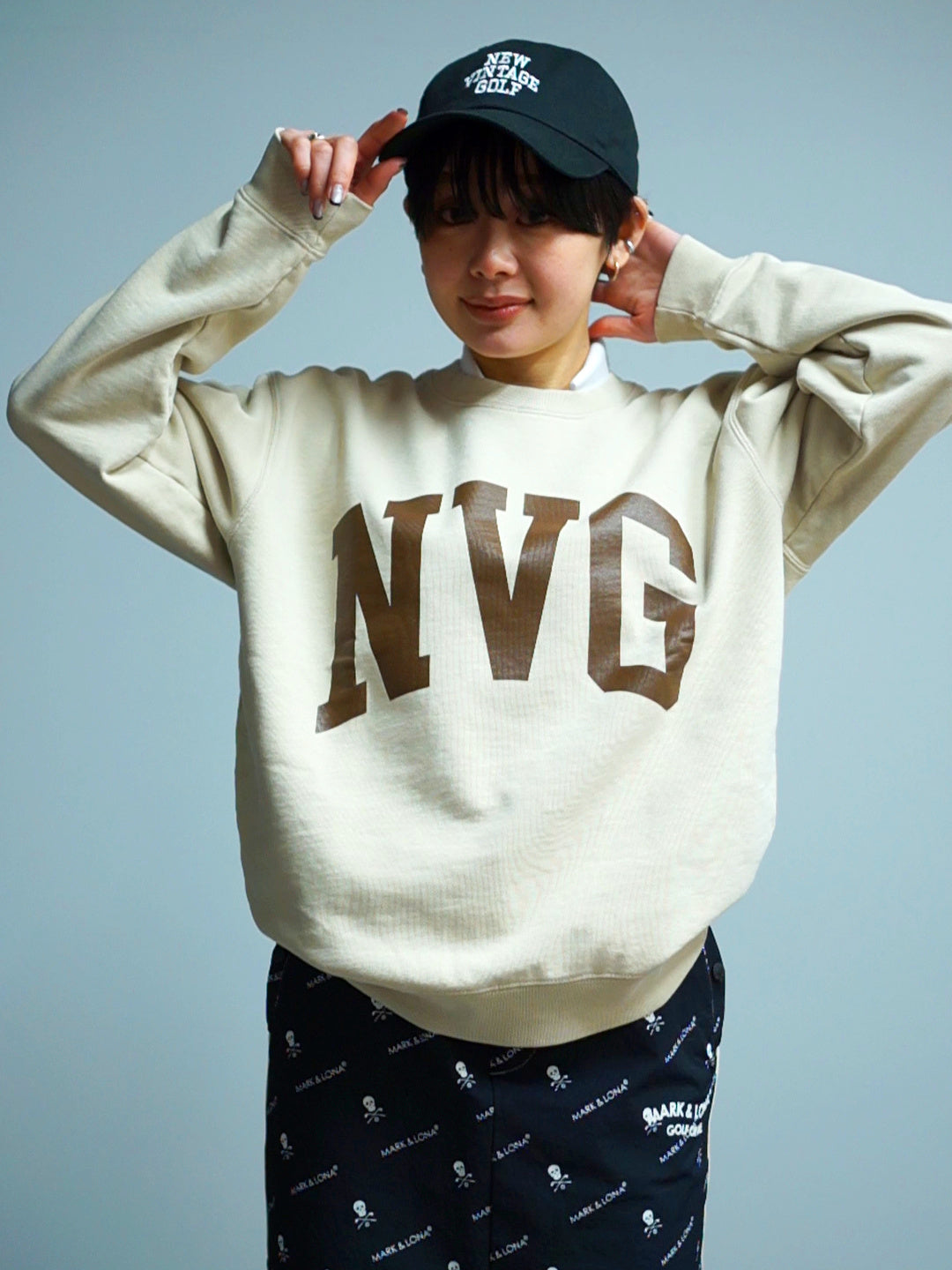 NVG New Used Crew Sweat Shirt(BEIGE)