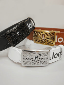 Hollow Skull Adjust Leather Belt | MEN and WOMEN / WHITE
