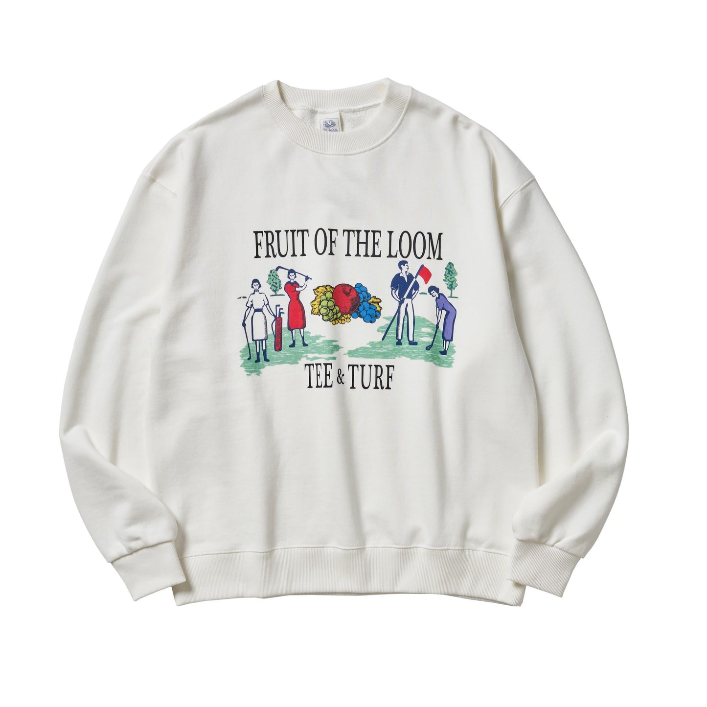 FRUIT OF THE LOOM Print Crew Sweat / WHITE