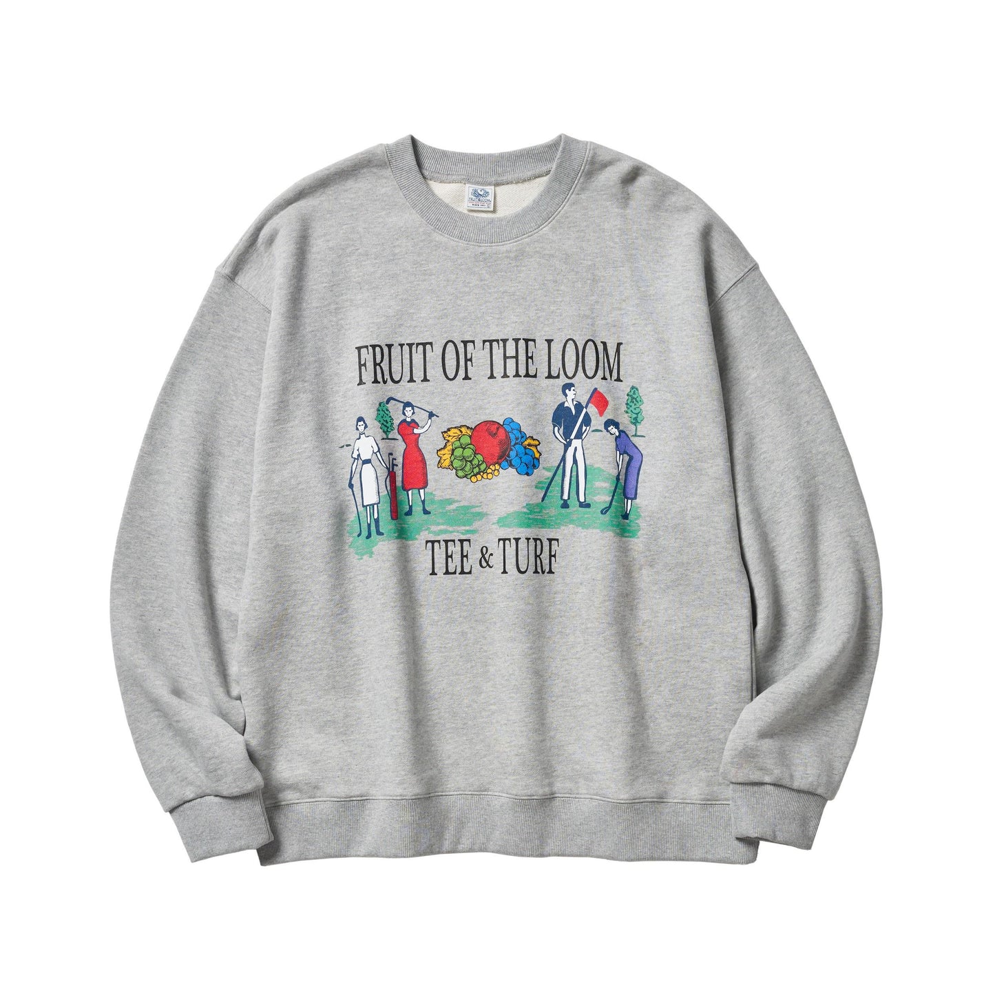 FRUIT OF THE LOOM Print Crew Sweat(GREY)