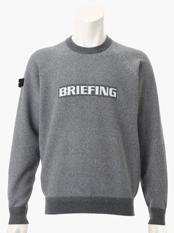 BRIEFING 新品　BIRDS EYE LOGO CREWNECK KNIT MEN'S BIRDS EYE LOGO CREWNECK KNIT / GREY – ADVANTAGE