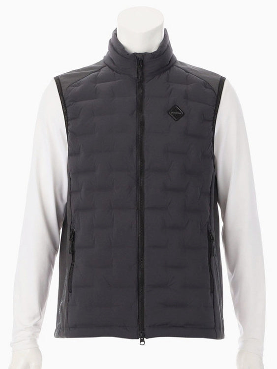 BRIEFING GOLF | MEN'S HYBRID DOWN VEST / CHARCOAL – ADVANTAGE