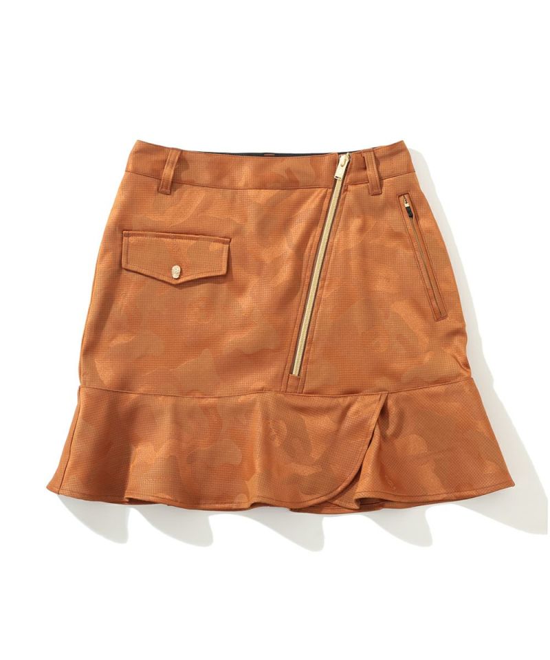 Gauge Zip Skirt | WOMEN / KHAKI