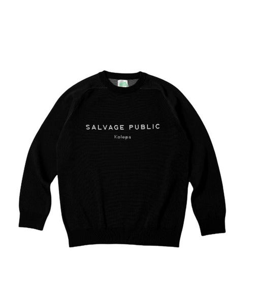 SALVAGE PUBLIC Kolepa/サルベージパブリックコレパ Wai'ale'sle Kint Crew (Kolepa Stamp) / Men / Black
