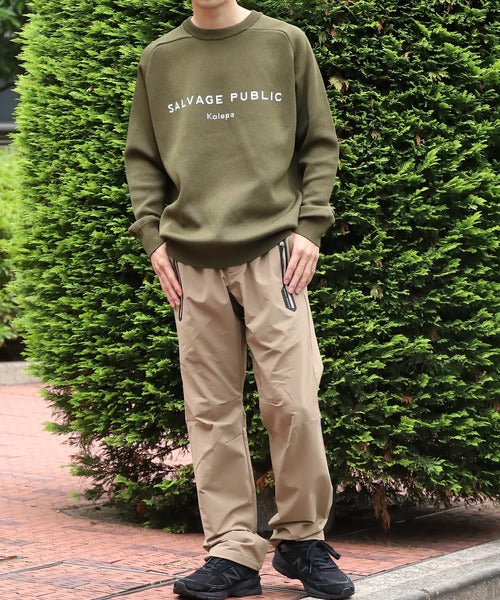 SALVAGE PUBLIC Kolepa/サルベージパブリックコレパ Wai'ale'sle Kint Crew (Kolepa Stamp) / Men / Black