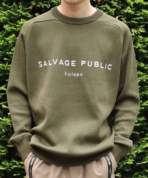 SALVAGE PUBLIC Kolepa/サルベージパブリックコレパ Wai'ale'sle Kint Crew (Kolepa Stamp) / Men / Black
