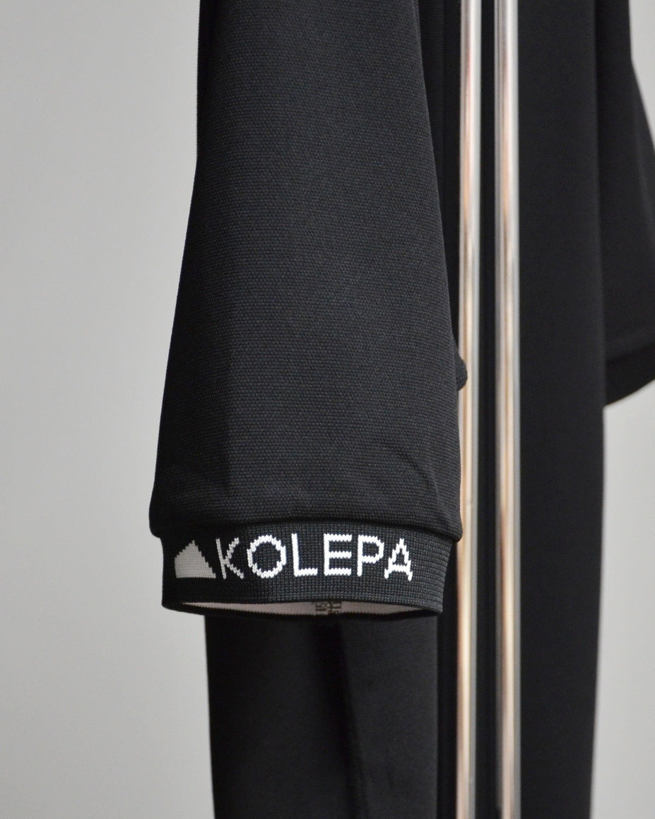 Mālama Recycle Pique Mockneck Shortsleeve / BLACK