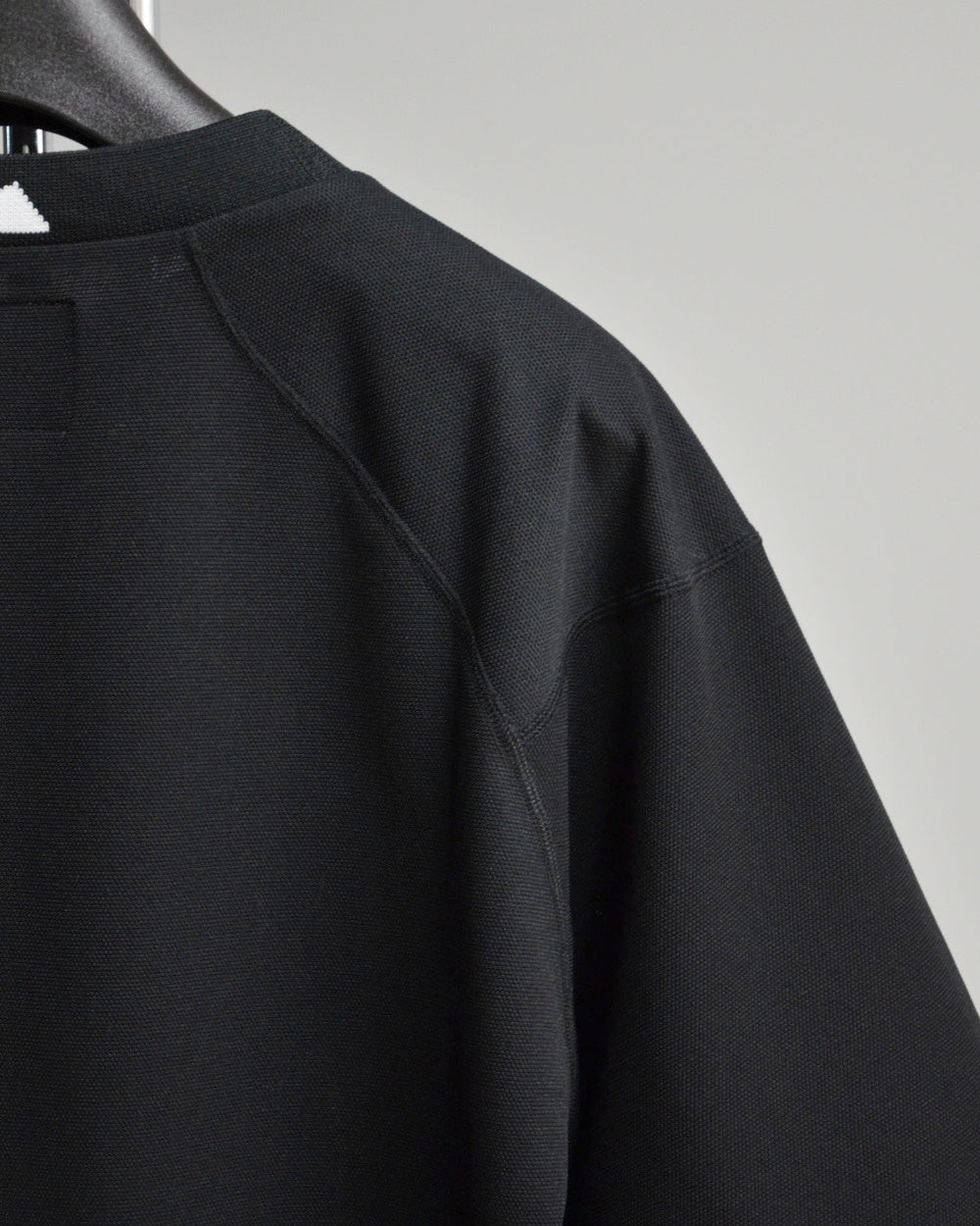 Mālama Recycle Pique Mockneck Shortsleeve / BLACK