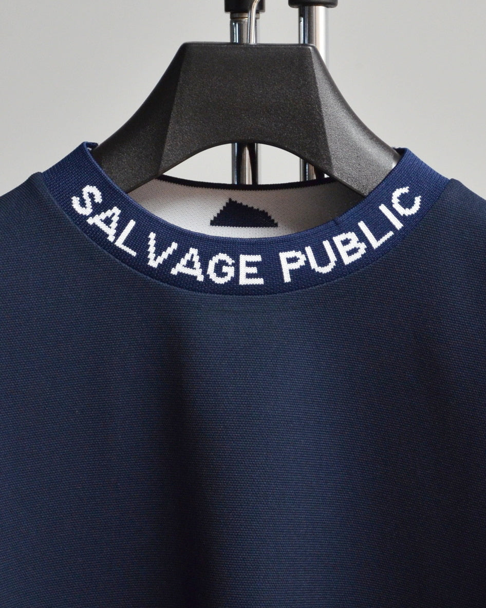 Mālama Recycle Pique Mockneck Shortsleeve / NAVY