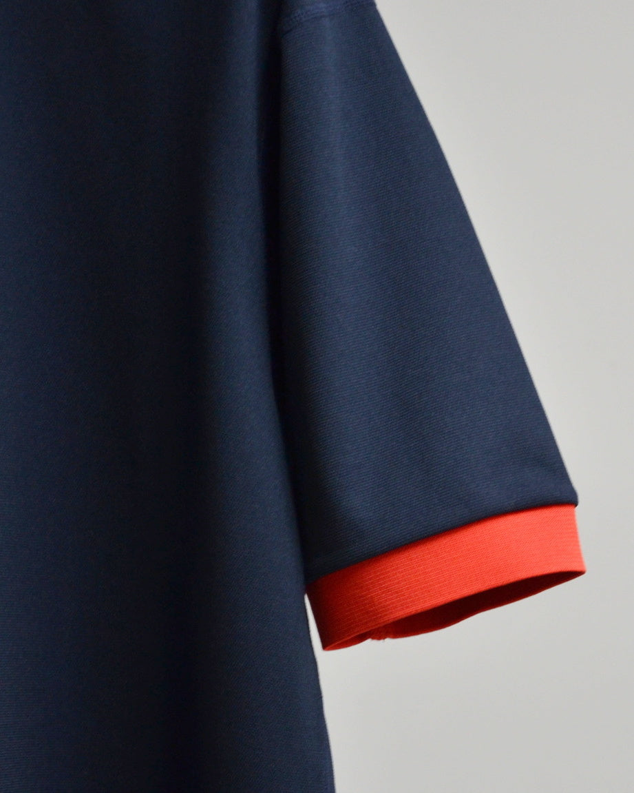 Mālama Recycle Pique Mockneck Shortsleeve / NAVY