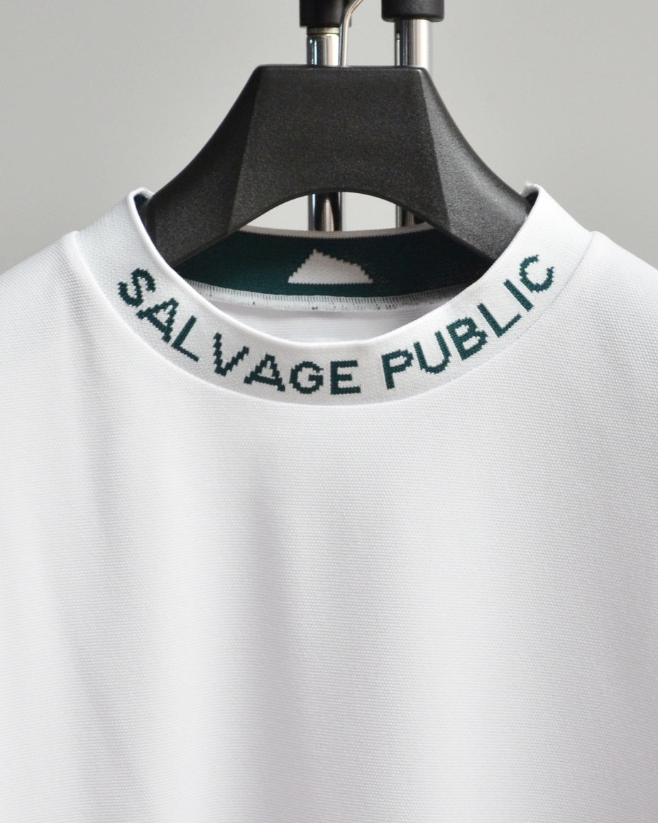 Mālama Recycle Pique Mockneck Shortsleeve / WHITE