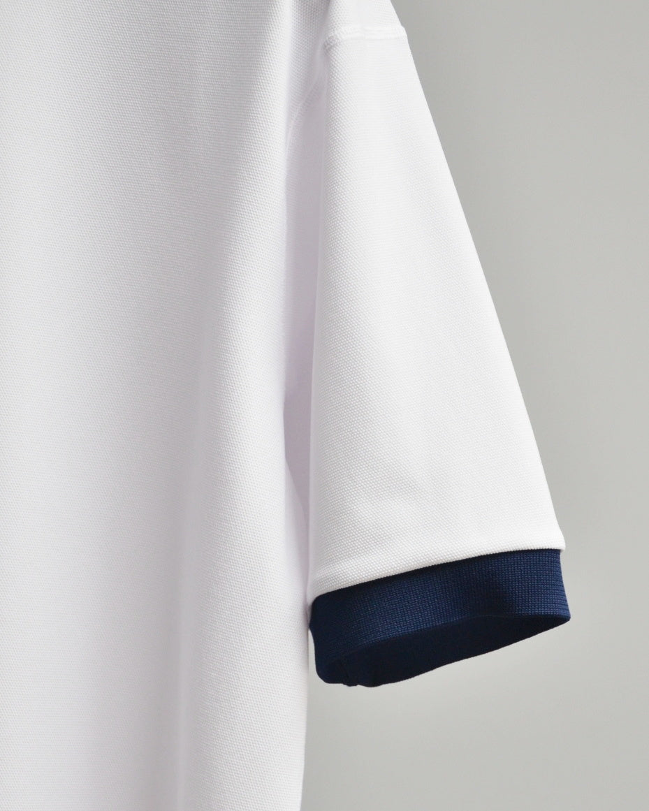 Mālama Recycle Pique Mockneck Shortsleeve / WHITE