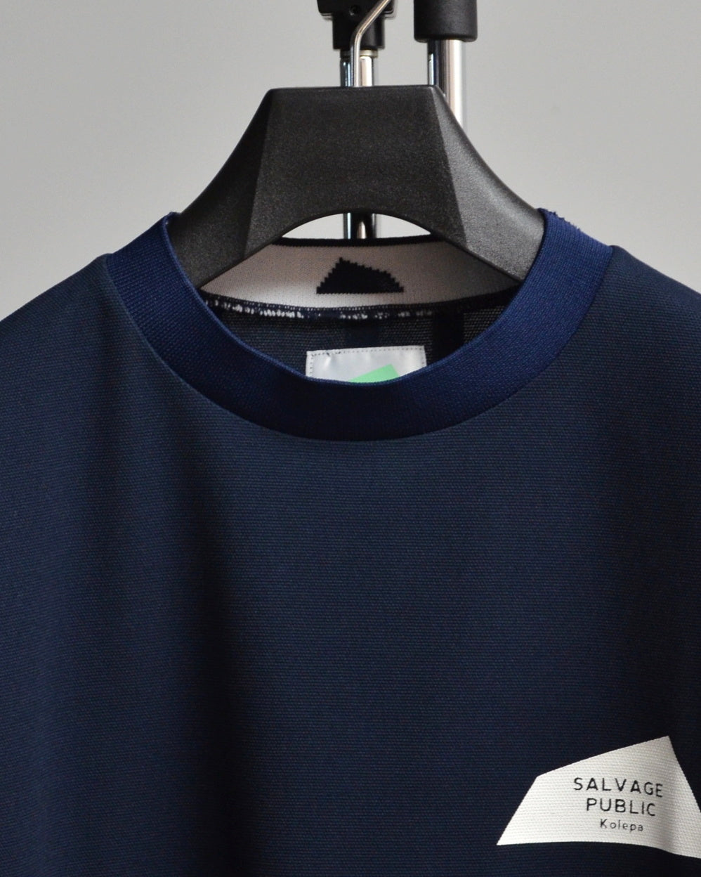 Mālama Recycle Pique Mockneck Shortsleeve(DH print) / NAVY