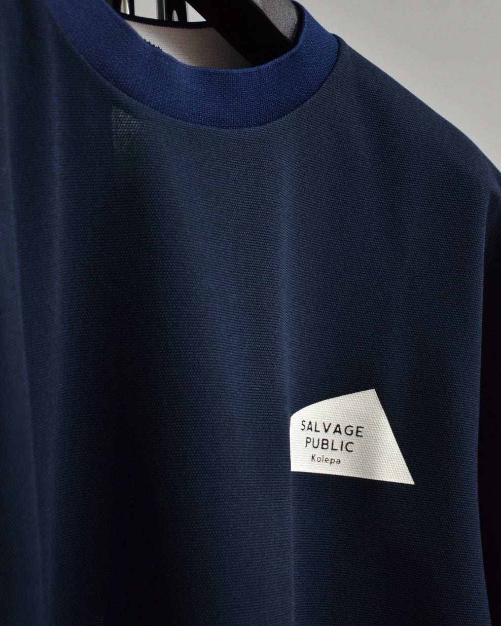 Mālama Recycle Pique Mockneck Shortsleeve(DH print) / NAVY