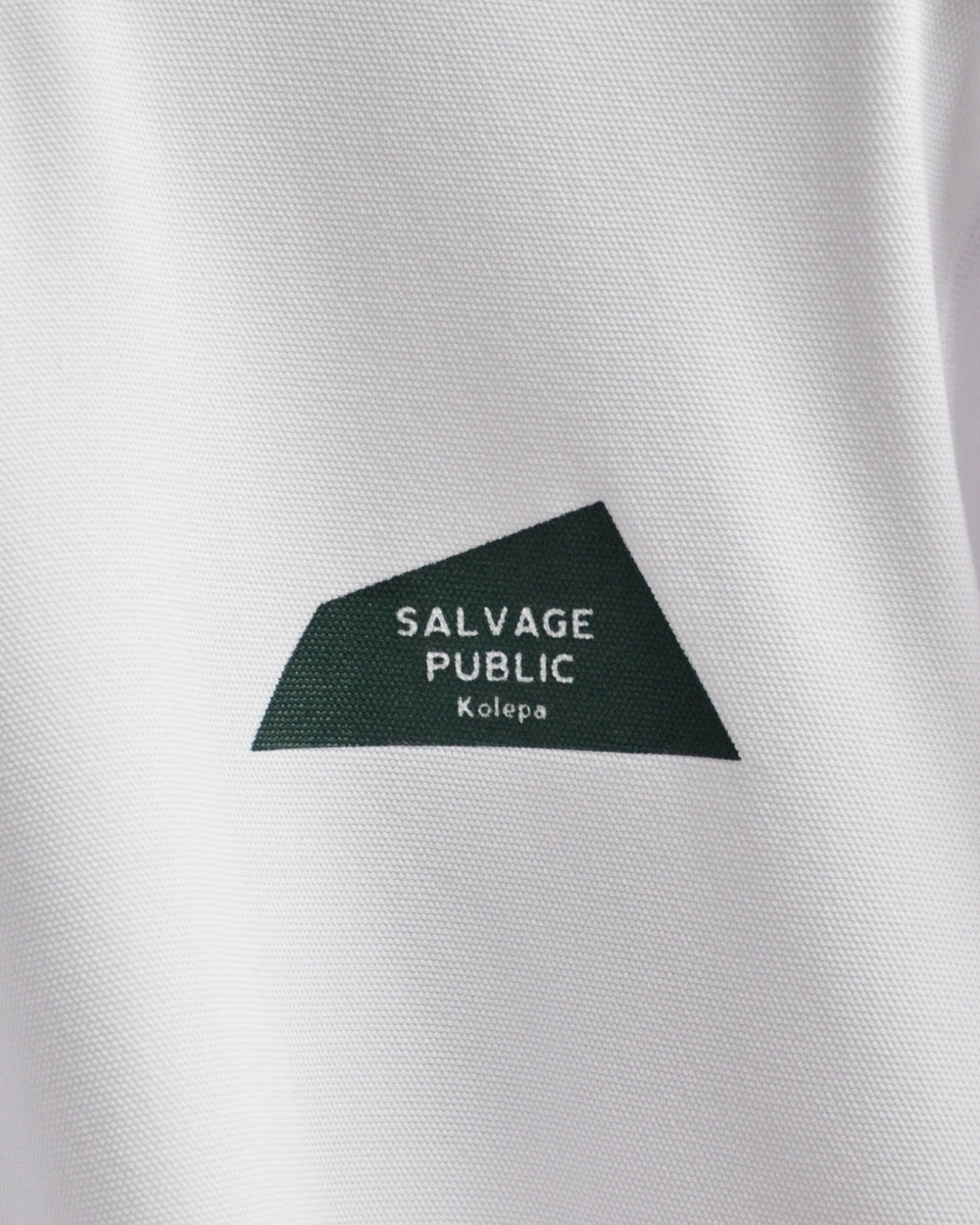 Mālama Recycle Pique Mockneck Shortsleeve(DH print) / WHITE