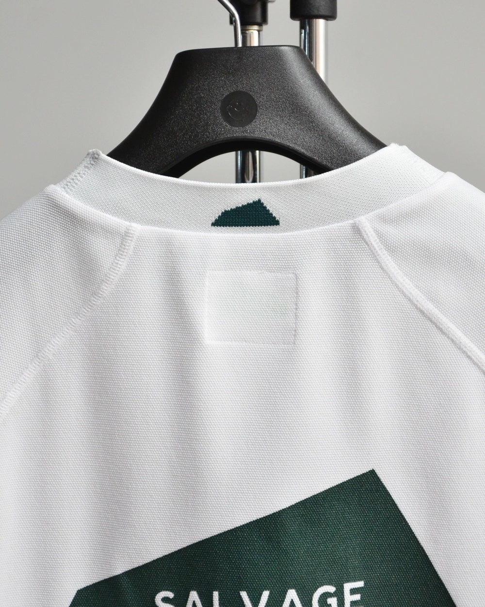 Mālama Recycle Pique Mockneck Shortsleeve(DH print) / WHITE