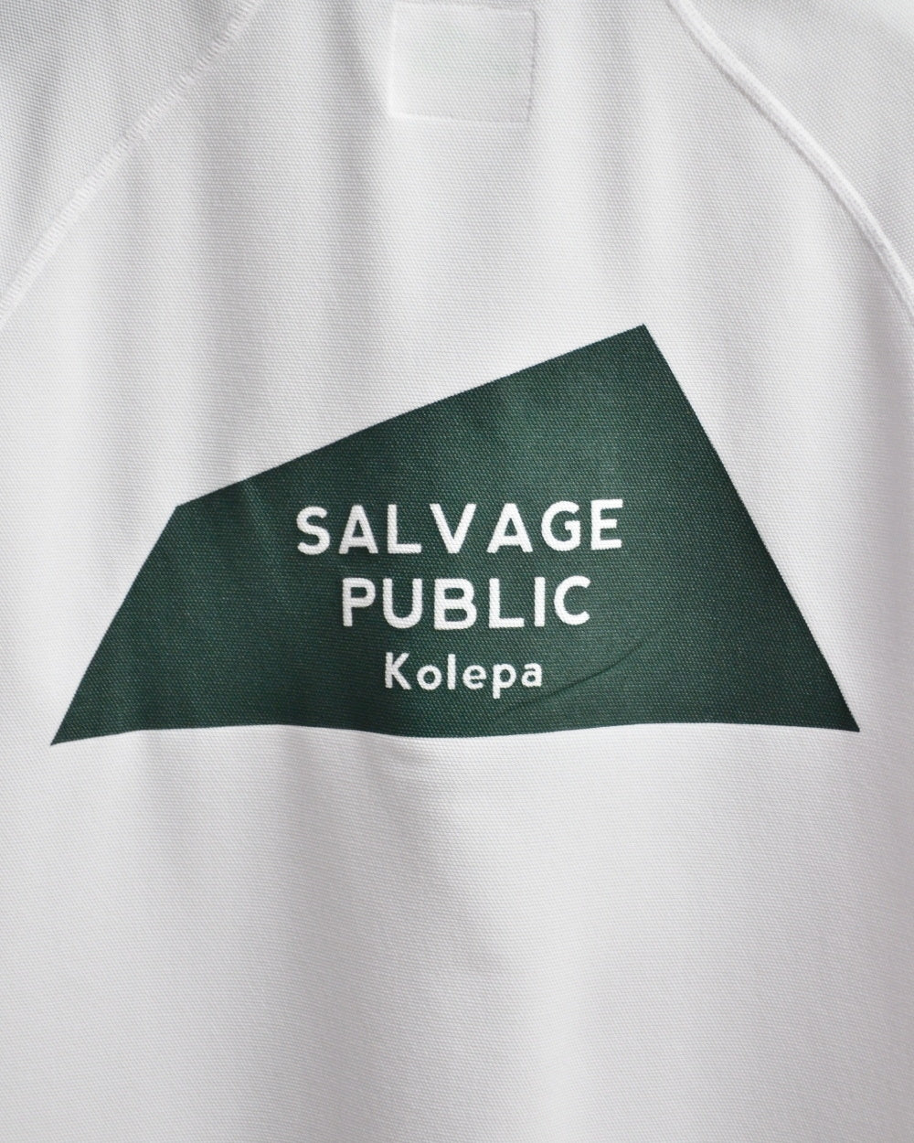 Mālama Recycle Pique Mockneck Shortsleeve(DH print) / WHITE