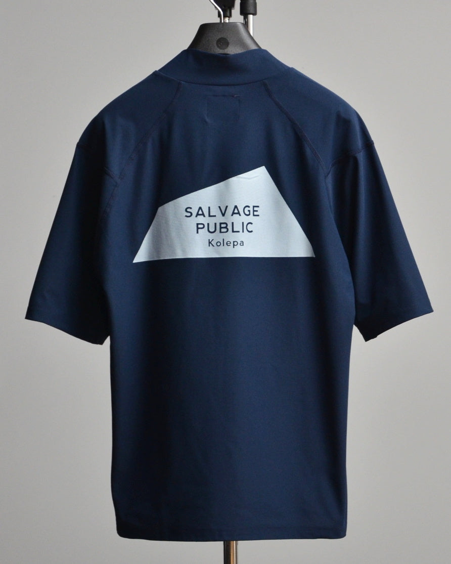 SALVAGE PUBLIC Kolepa サルベージ パブリック コレパ SURFモックネックTEE(Kolepa Stamp)/ NAVY