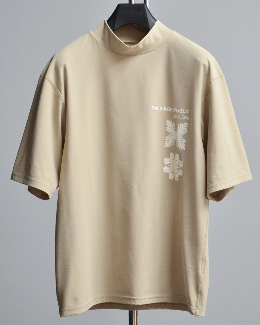 SALVAGE PUBLIC Kolepa サルベージ パブリック コレパ SURFモックネックTEE(Double quilt/Golfing)/ SAND