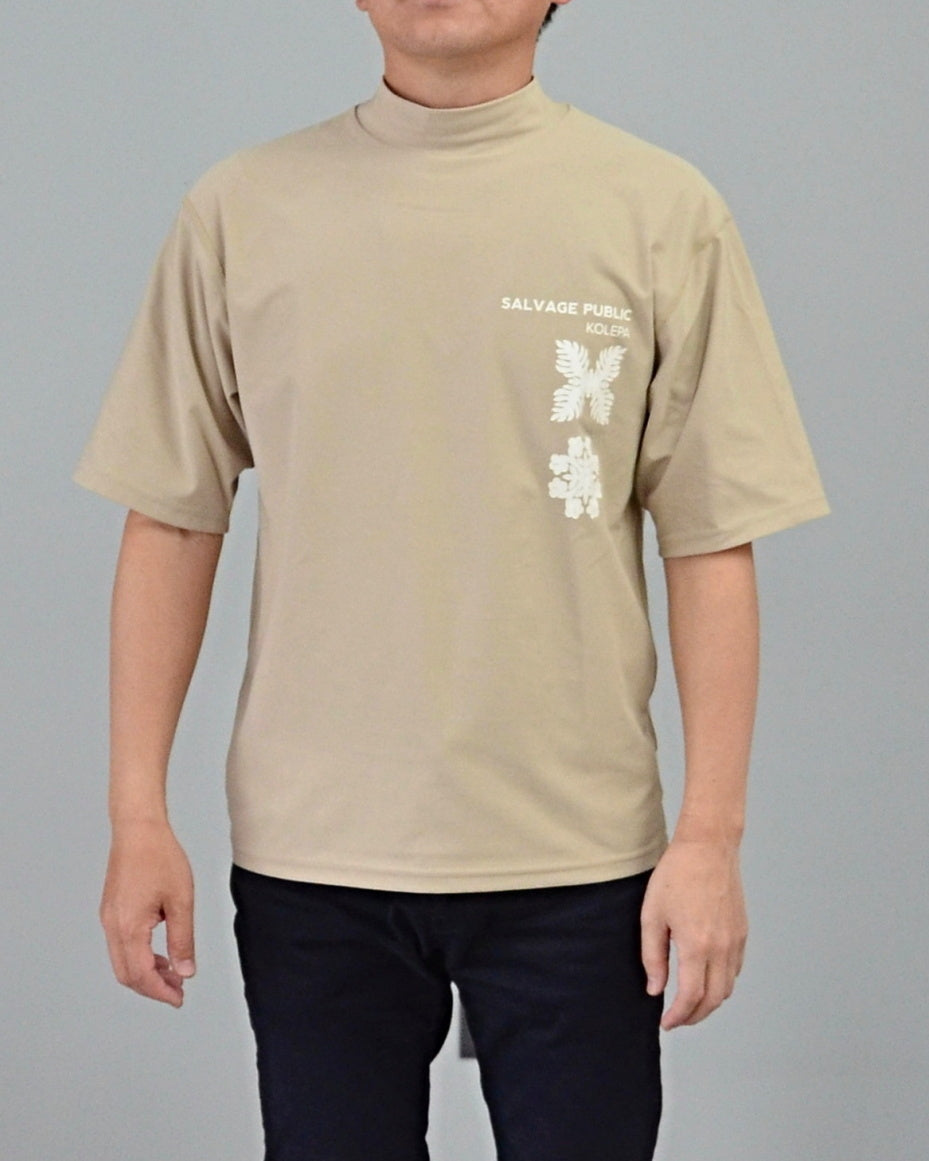 SALVAGE PUBLIC Kolepa サルベージ パブリック コレパ SURFモックネックTEE(Double quilt/Golfing)/ SAND