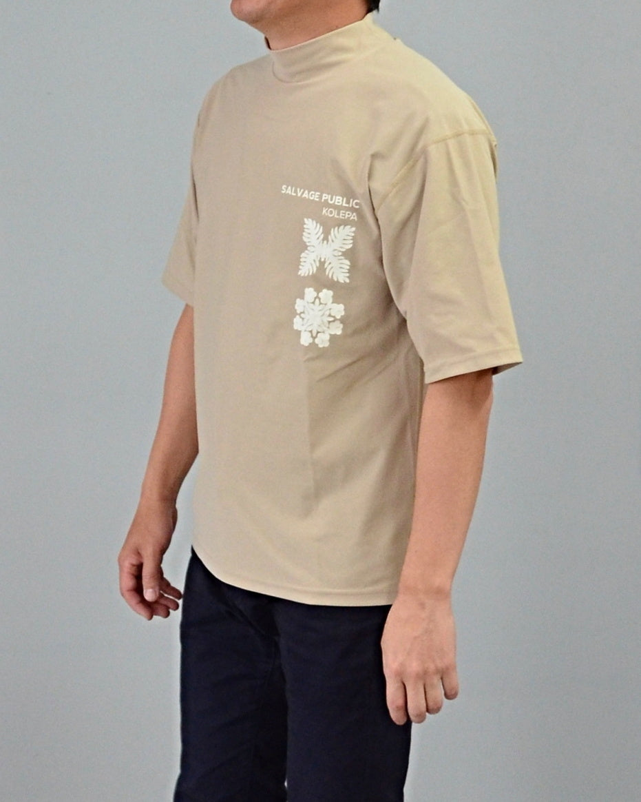 SALVAGE PUBLIC Kolepa サルベージ パブリック コレパ SURFモックネックTEE(Double quilt/Golfing)/ SAND
