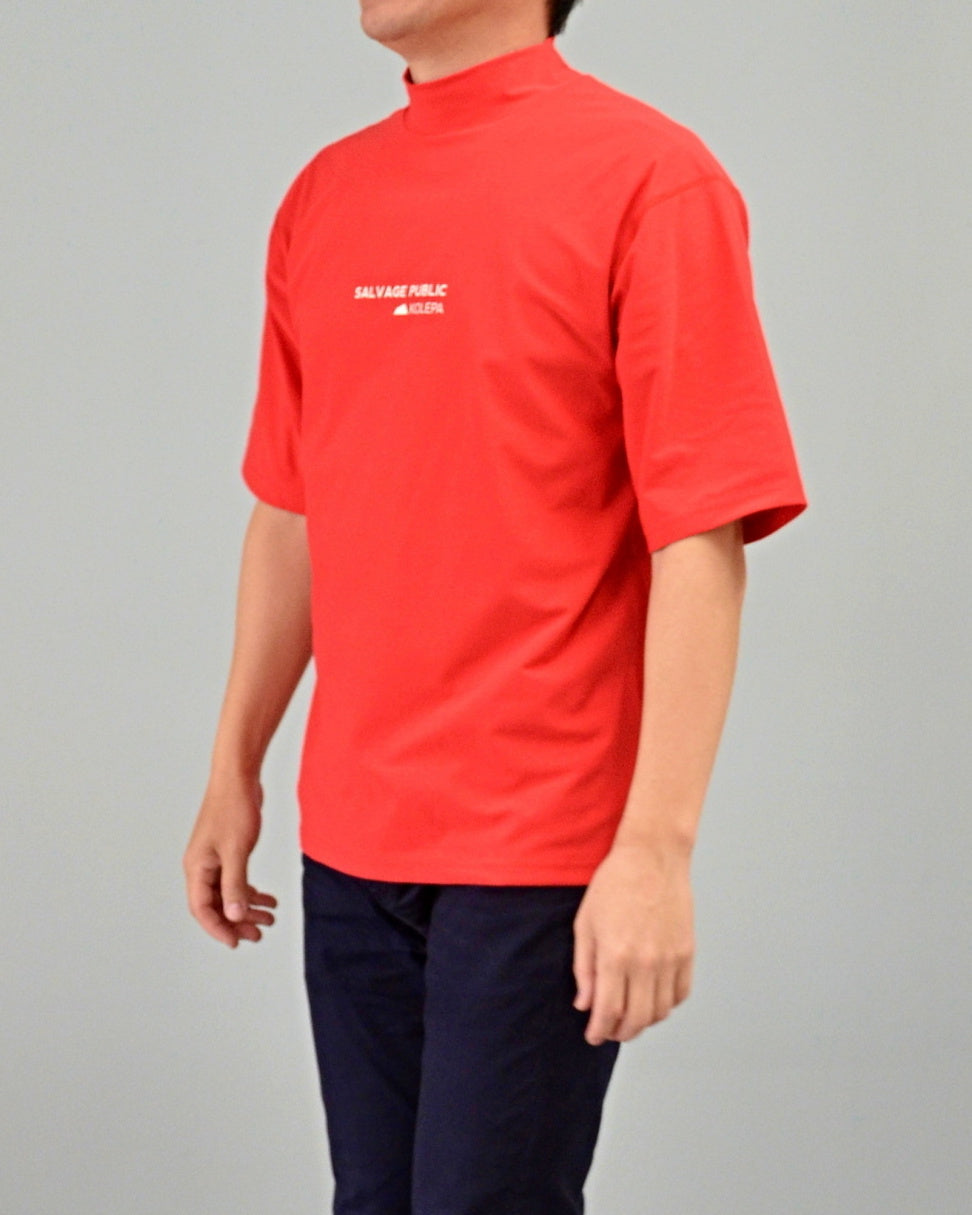 SALVAGE PUBLIC Kolepa サルベージ パブリック コレパ SURFモックネックTEE(Kolepa Stamp)/ RED