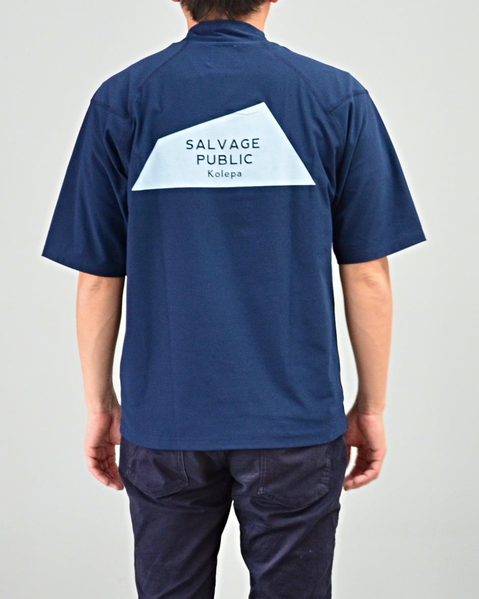SALVAGE PUBLIC Kolepa サルベージ パブリック コレパ SURFモックネックTEE(Kolepa Stamp)/ NAVY