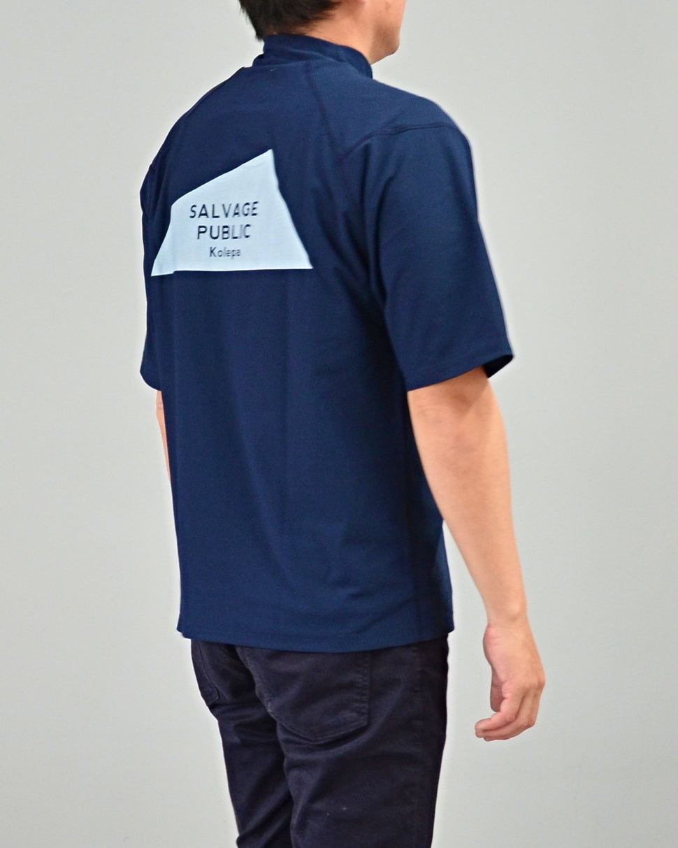 SALVAGE PUBLIC Kolepa サルベージ パブリック コレパ SURFモックネックTEE(Kolepa Stamp)/ NAVY