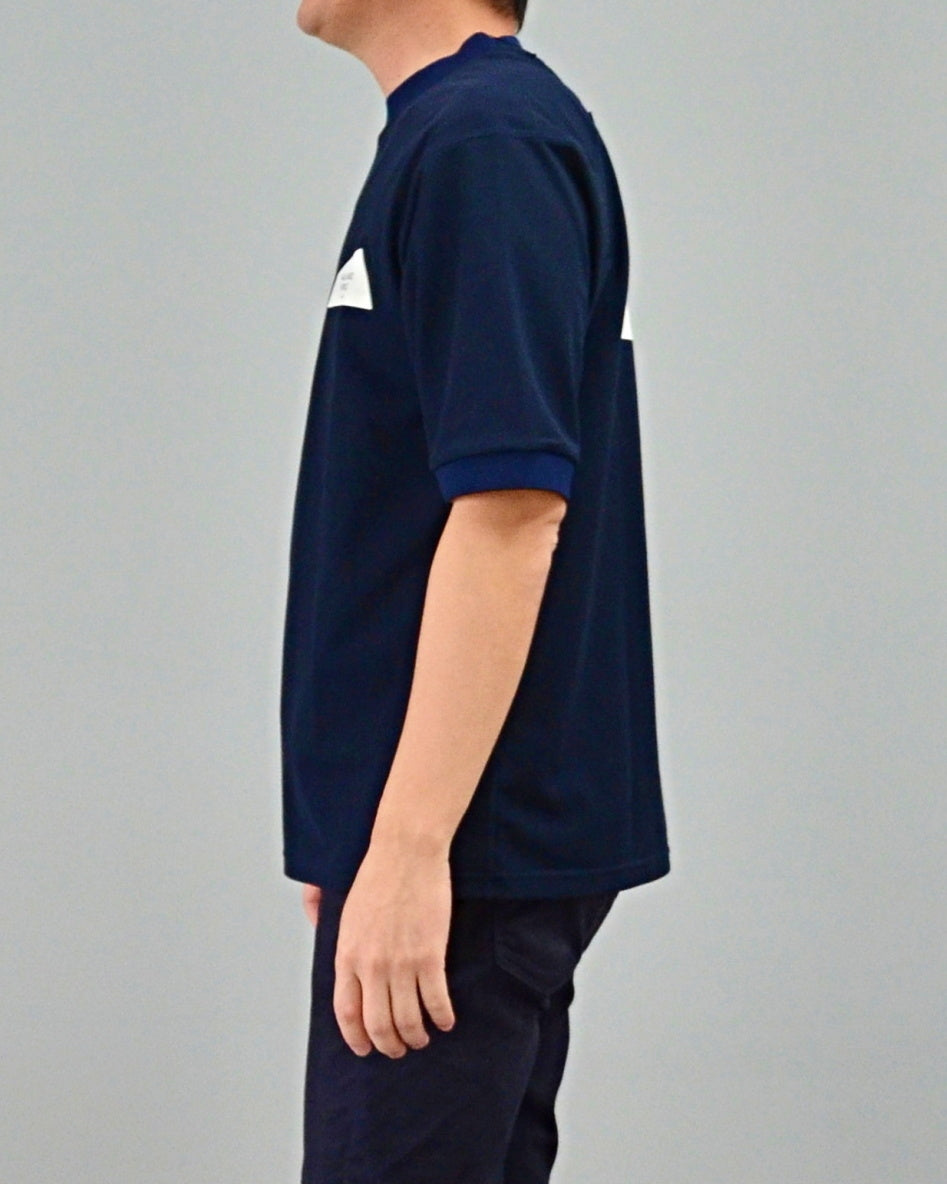 Mālama Recycle Pique Mockneck Shortsleeve(DH print) / NAVY