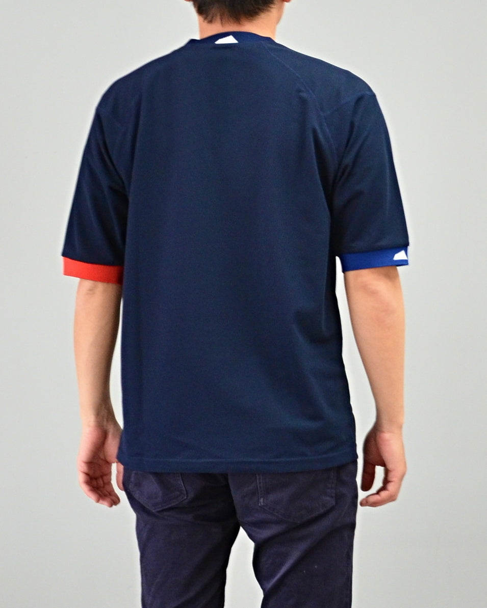 Mālama Recycle Pique Mockneck Shortsleeve / NAVY
