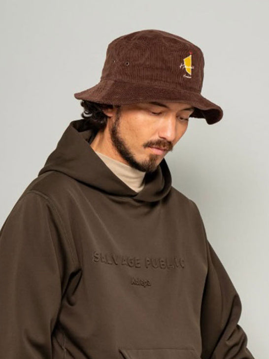 SVKA5025［サルベージパブリックコレパ］Uka コーデュロイバケット HAT / BROWN
