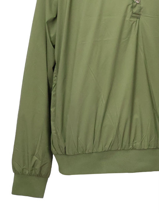 SVKA5020［サルベージパブリックコレパ］バックプリント ハーフジップ パデッドジャケット / OLIVE