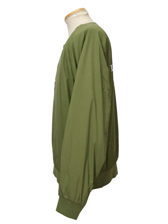 SVKA5020［サルベージパブリックコレパ］バックプリント ハーフジップ パデッドジャケット / OLIVE