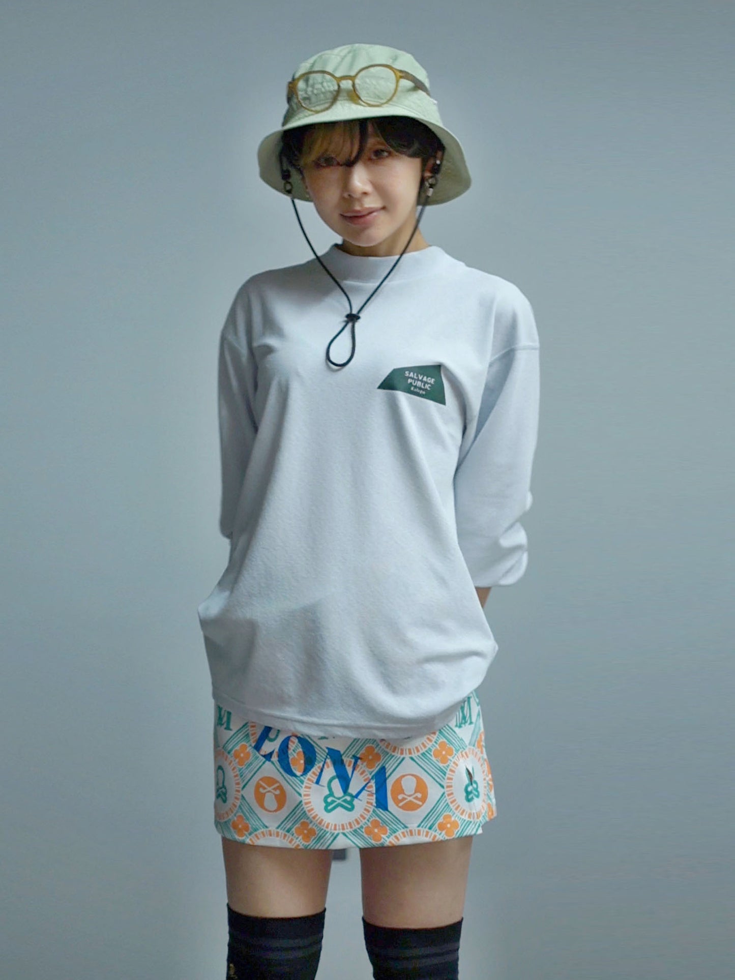 ［サルベージパブリックコレパ］マロオモックネック L/S  / Ice Grey