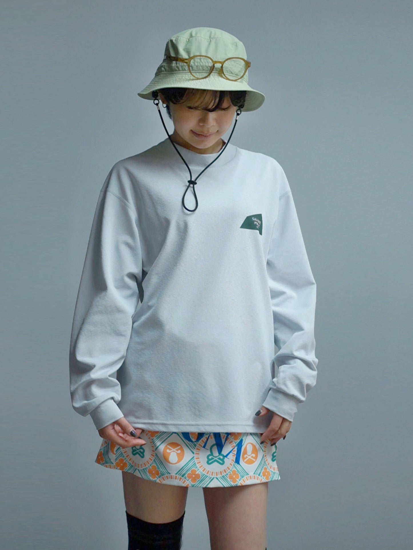 ［サルベージパブリックコレパ］マロオモックネック L/S  / Ice Grey