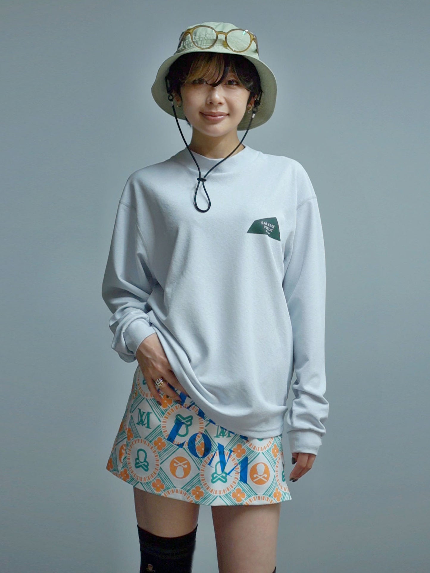 ［サルベージパブリックコレパ］マロオモックネック L/S  / Ice Grey