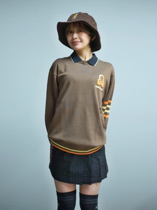 Quadro Silky Wool Sweater | MEN / BROWN