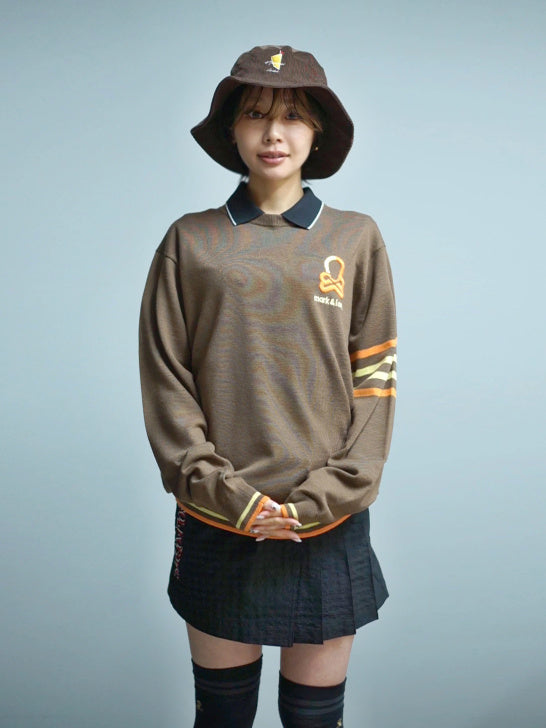 Quadro Silky Wool Sweater | MEN / BROWN