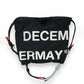 (DECEMBER MAY) 2WAY BIG Logo embroidery code bag / BLACK