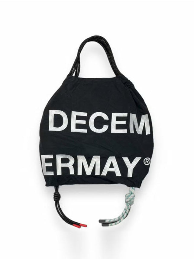 (DECEMBER MAY) 2WAY BIG Logo embroidery code bag / BLACK