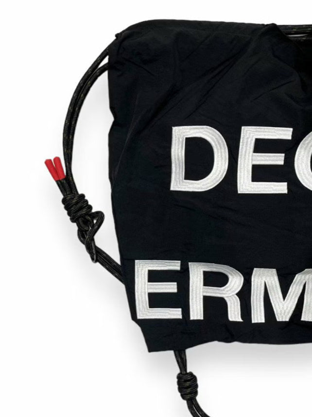 (DECEMBER MAY) 2WAY BIG Logo embroidery code bag / BLACK