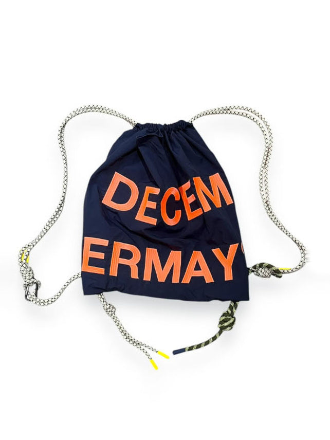 (DECEMBER MAY) 2WAY BIG Logo embroidery code bag / NAVY