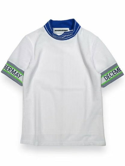 (DECEMBER MAY) Coolness Mesh mockneck / WOMEN  / WHITE