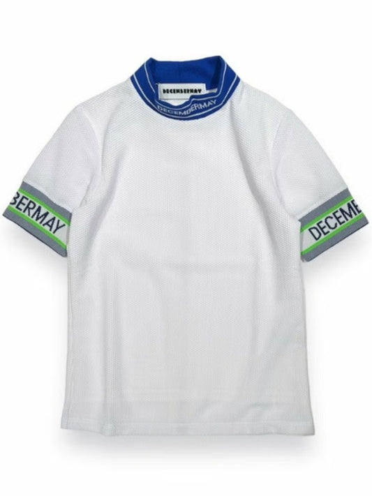 (DECEMBER MAY) Coolness Mesh mockneck / WOMEN  / WHITE