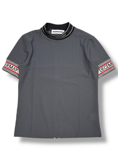 (DECEMBER MAY) Coolness Mesh mockneck / WOMEN  / CHARCOAL