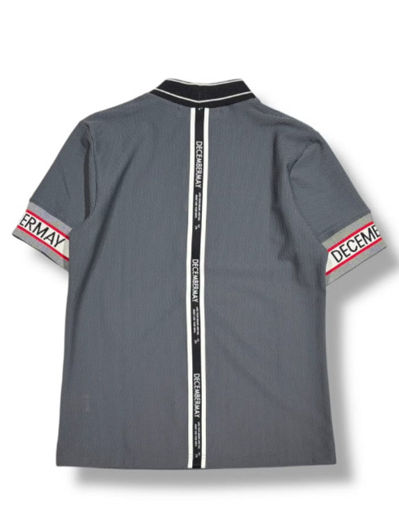 (DECEMBER MAY) Coolness Mesh mockneck / WOMEN  / CHARCOAL