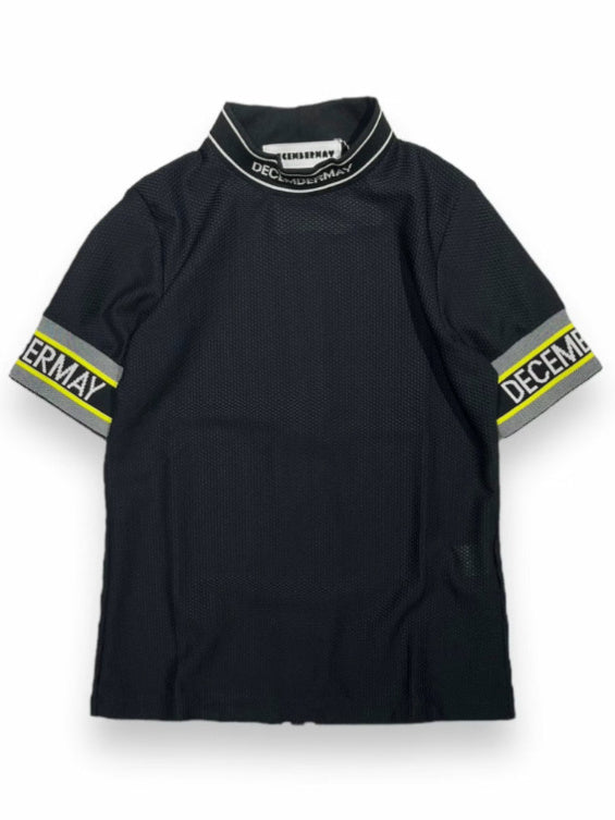 (DECEMBER MAY) Coolness Mesh mockneck / WOMEN  / BLACK