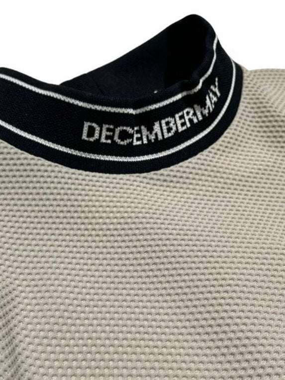 (DECEMBER MAY) Coolness Mesh mockneck / WOMEN  / BEIGE