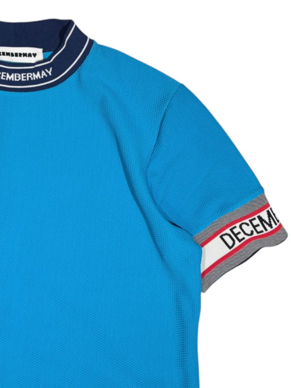 (DECEMBER MAY) Coolness Mesh mockneck / WOMEN  / AQUA